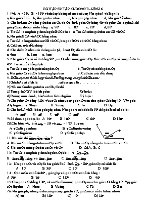 Bài tập ôn tập Chương II - Hình học 6